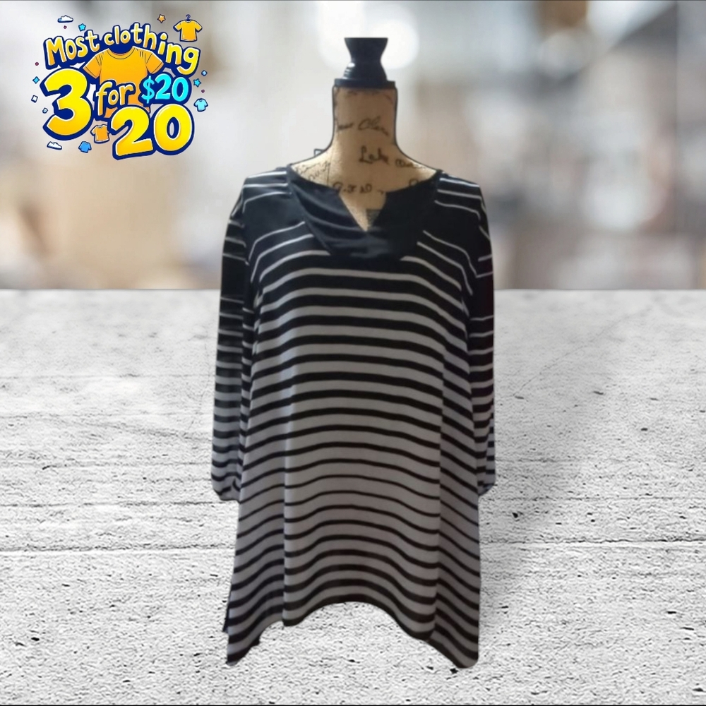 Cato Est 1946 striped blouse size XL
